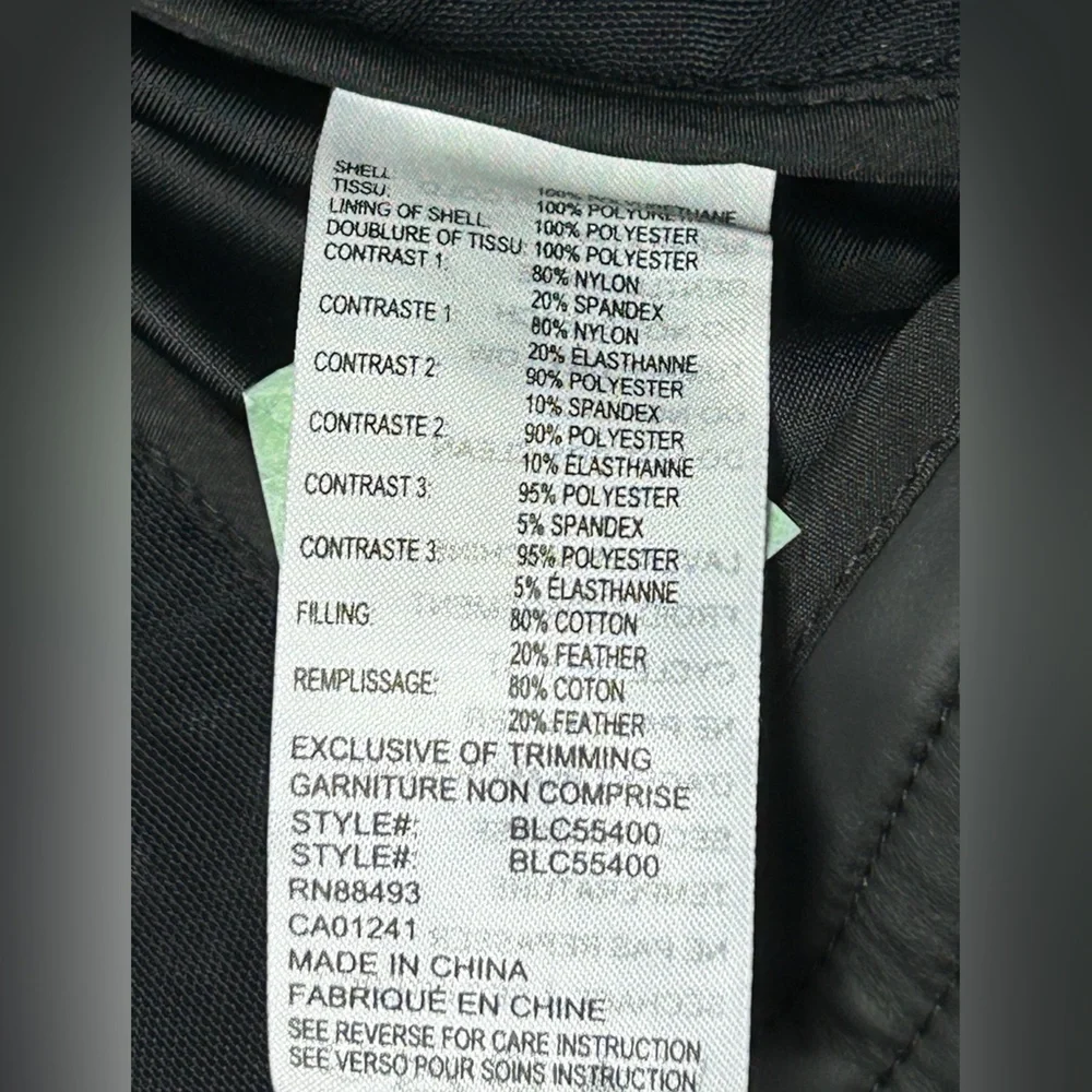 NWT! blanc noir Black Quilted Leather Jacket - Picture 9 of 15